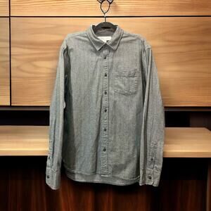 Old Navy Men's Gray Stone Slim Long Sleeve Button-Up Shirt | Size XL
